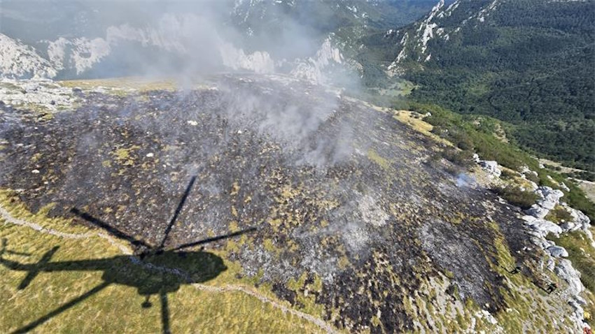 Fire on Visibaba Hill near Karlobag localized with Air Force involvement, but without Karlobag DVD involvement?