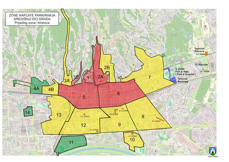 Grad Zagreb uvodi nove parkirališne blokove za povećanje broja parkirnih mjesta za stanare u središtu grada