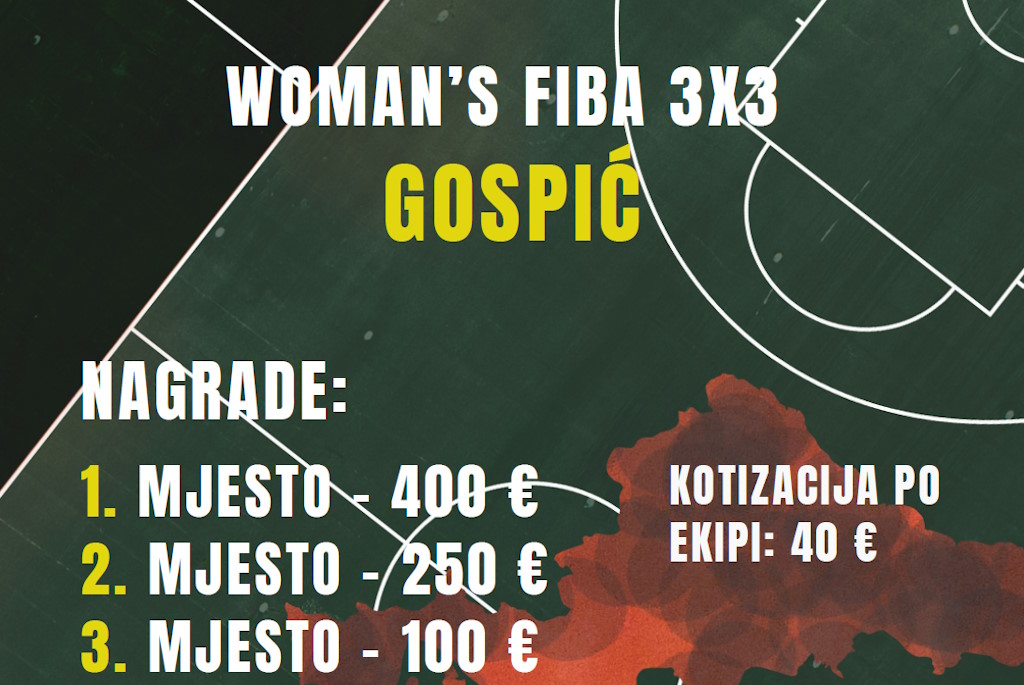 Međunarodni FIBA 3x3 košarkaški turnir u Gospiću 2024: sport i zabava na Trgu Stjepana Radića