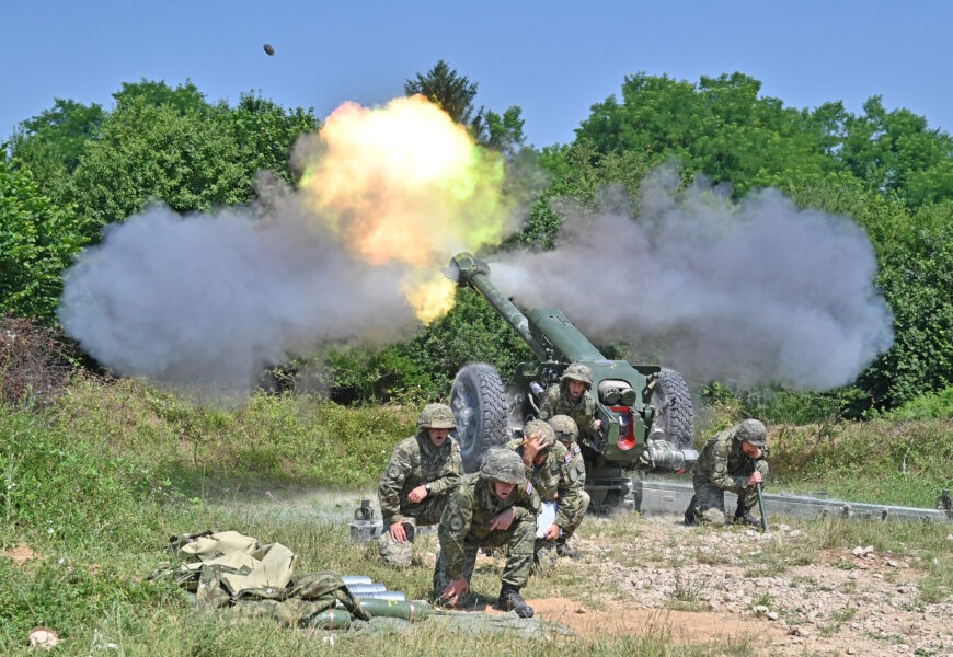 Specialist military training at the "Eugen Kvaternik" training ground in Slunj successfully completed by shooting from 122 mm howitzers